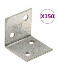 Équerres de fixation 150 pcs 2 mm 30x25x30 mm acier galvanisé | Mobilier & Déco