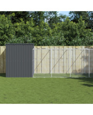 Niche pour chien avec cour anthracite 214x865x181 cm | Mobilier & Déco