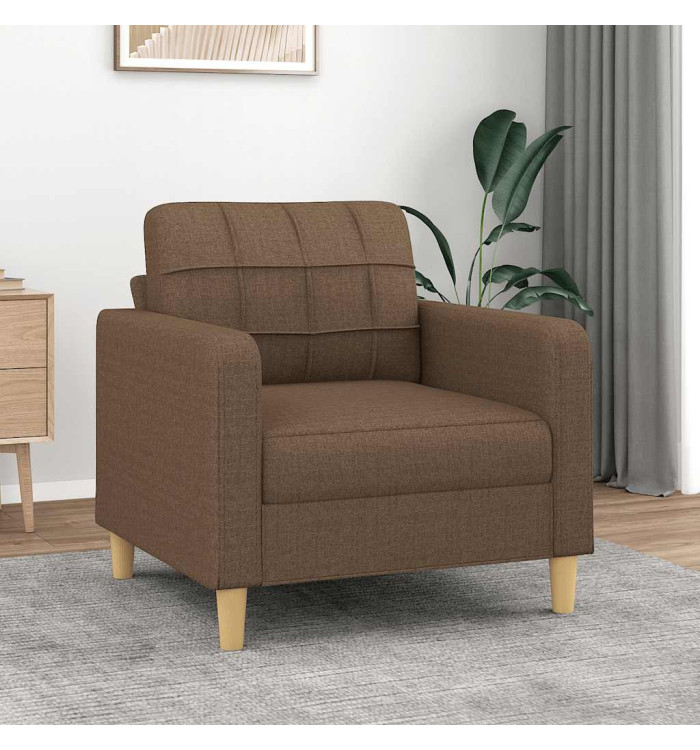 Fauteuil Marron 60 cm Tissu | Mobilier & Déco
