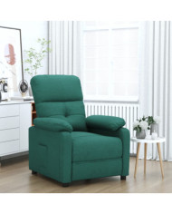 Fauteuil inclinable Vert foncé Tissu | Mobilier & Déco