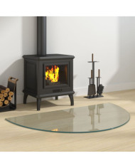 Plaque de verre de cheminée Demi-rond 1000x600 mm | Mobilier & Déco
