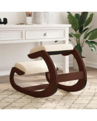 Chaise assis-genoux crème 55x84x55 cm contreplaqué de bouleau | Mobilier & Déco