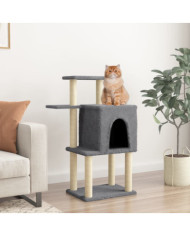 Arbre à chat avec griffoirs en sisal gris foncé 97 cm | Mobilier & Déco