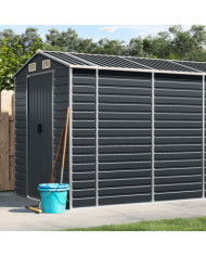 Abri de jardin anthracite 191x725x198 cm acier galvanisé | Mobilier & Déco
