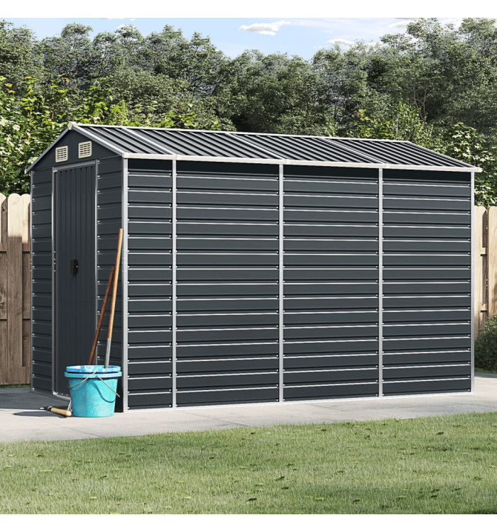 Abri de jardin anthracite 191x300x198 cm acier galvanisé | Mobilier & Déco