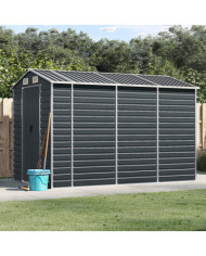 Abri de jardin anthracite 191x300x198 cm acier galvanisé | Mobilier & Déco