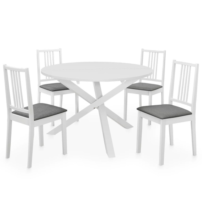 Mobilier de salle à manger 5 pcs MDF Blanc | Mobilier & Déco