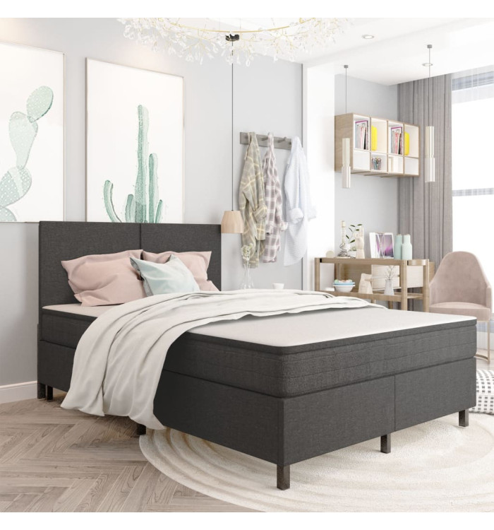 Sommier à lattes de lit Gris Tissu 160x200 cm | Mobilier & Déco