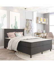 Sommier à lattes de lit Gris Tissu 160x200 cm | Mobilier & Déco