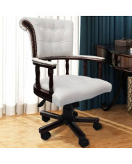 Chaise de bureau pivotante Blanc | Mobilier & Déco