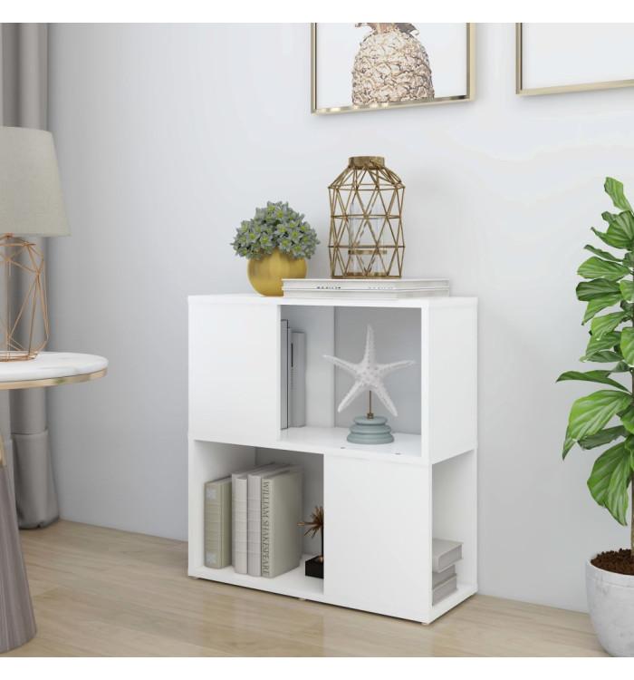 Bibliothèque Blanc 60x24x63 cm Bois d'ingénierie | Mobilier & Déco