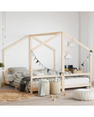 Cadre de lit pour enfants 2x(90x190) cm bois de pin massif | Mobilier & Déco