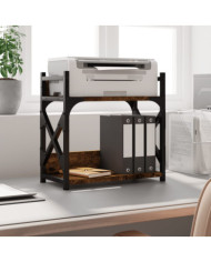 Support d'imprimante à 2 niveaux chêne fumé 40x20x40 cm | Mobilier & Déco