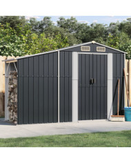Abri de jardin anthracite 277x93x179 cm acier galvanisé | Mobilier & Déco
