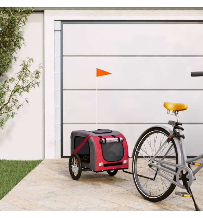 Remorque de vélo pour animaux de compagnie rouge et gris | Mobilier & Déco