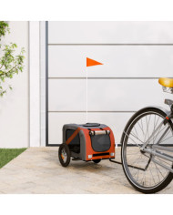 Remorque de vélo pour animaux de compagnie orange et gris | Mobilier & Déco