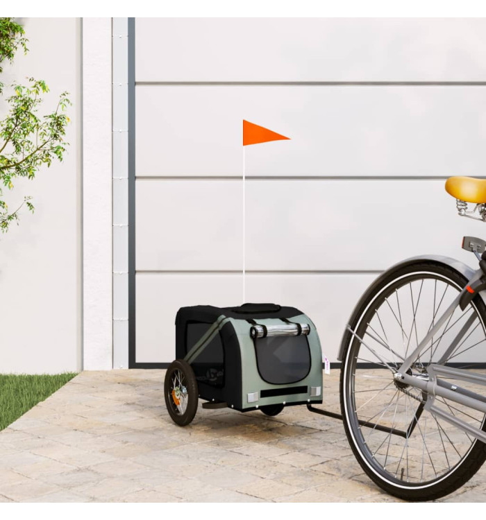 Remorque de vélo pour animaux de compagnie gris et noir | Mobilier & Déco