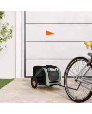 Remorque de vélo pour animaux de compagnie gris et noir | Mobilier & Déco