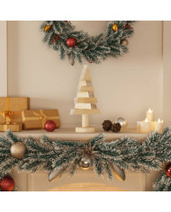 Arbres de Noël en bois pour décoration 2 pcs 30 cm pin massif | Mobilier & Déco