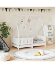 Cadre de lit pour enfant blanc 70x140 cm bois de pin massif | Mobilier & Déco