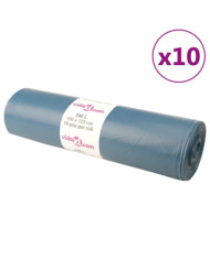 Sacs poubelles 100 pcs bleu 240 L | Mobilier & Déco