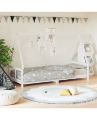 Cadre de lit pour enfants blanc 80x200 cm bois de pin massif | Mobilier & Déco