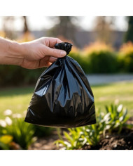 Sacs à crottes pour chiens 750 pcs noir 30x20 cm PE | Mobilier & Déco