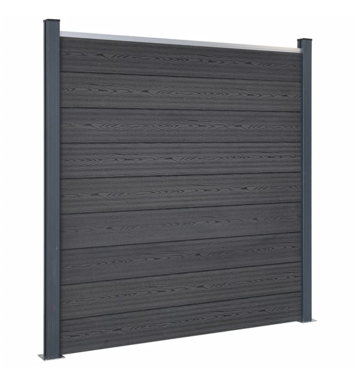 Ensemble de panneaux de clôture gris 180x186 cm WPC | Mobilier & Déco