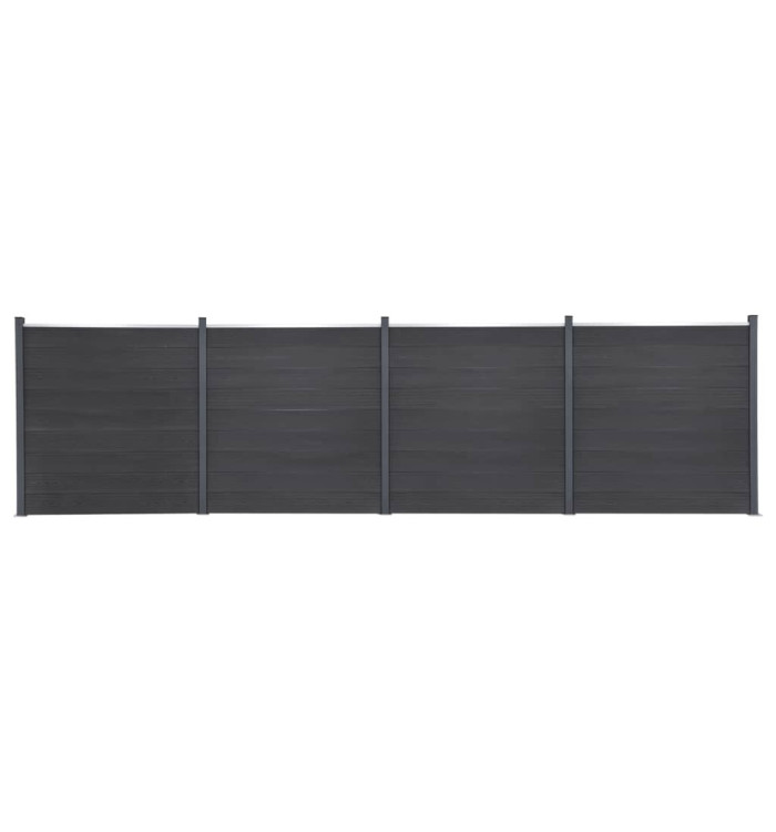 Ensemble de panneaux de clôture gris 699x186 cm WPC | Mobilier & Déco