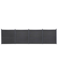 Ensemble de panneaux de clôture gris 699x186 cm WPC | Mobilier & Déco