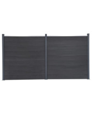 Ensemble de panneaux de clôture gris 353x186 cm WPC | Mobilier & Déco