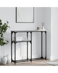 Table console sonoma gris 90x22,5x75 cm bois d'ingénierie | Mobilier & Déco