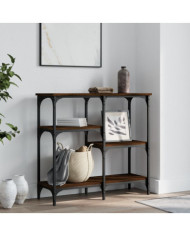 Table console chêne marron 80x29x75 cm Bois d'ingénierie | Mobilier & Déco