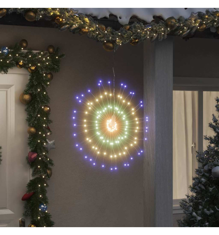 Étoile rayonnante de Noël 140 LED multicolore 17 cm | Mobilier & Déco