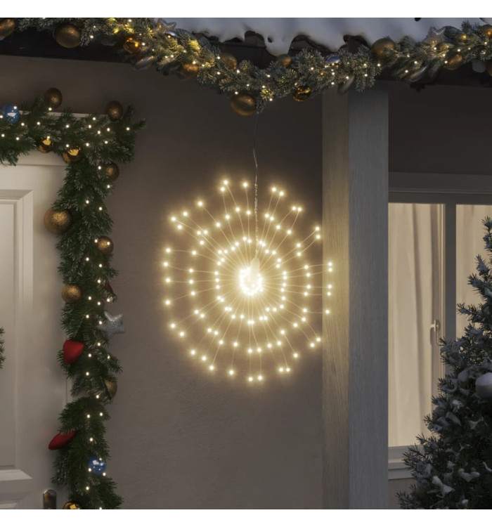 Étoile rayonnante de Noël 140 LED blanc chaud 17 cm | Mobilier & Déco