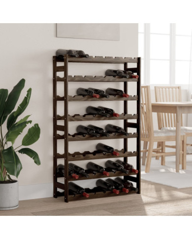 Casier à bouteilles pour 56 bouteilles noir bois pin solide | Mobilier & Déco