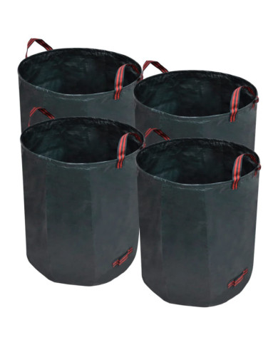 Sac poubelle de jardin Vert foncé 4 pcs 272 L 150 g/m² | Mobilier & Déco