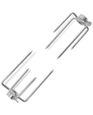 Fourchettes de broche 2 pcs Acier | Mobilier & Déco