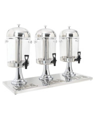 Distributeur de jus en acier inoxydable 3 x 8 L | Mobilier & Déco