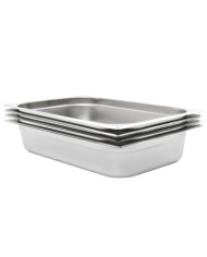 Récipients Gastronorm 4 pcs GN 1/1 100 mm Acier inoxydable | Mobilier & Déco