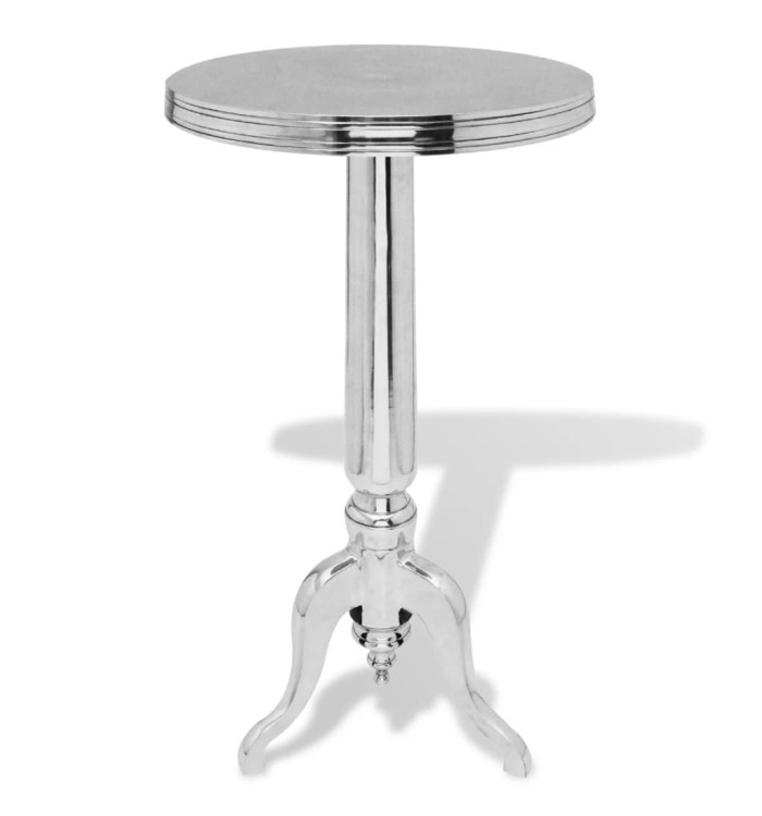 Table auxiliaire ronde Aluminium Argenté | Mobilier & Déco