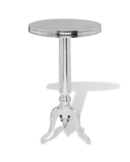 Table auxiliaire ronde Aluminium Argenté | Mobilier & Déco
