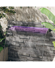 Déversoir pour cascade avec LED RVB Inox 108 cm | Mobilier & Déco