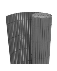 Clôture de jardin Double face PVC 150 x 500 cm Gris | Mobilier & Déco