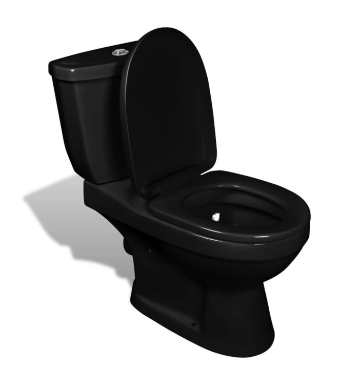 Toilette avec réservoir Noir | Mobilier & Déco