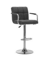 Chaise de bar Gris foncé Tissu | Mobilier & Déco