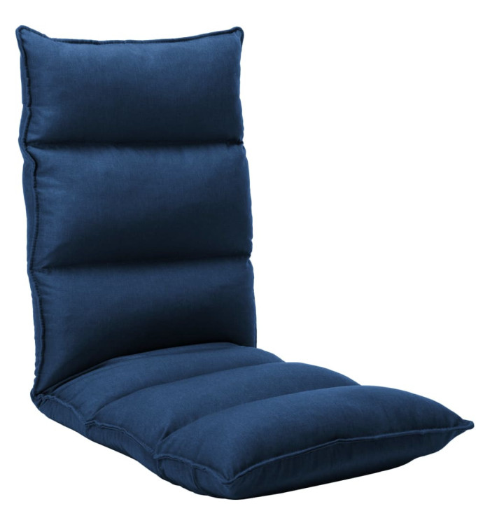 Chaise pliable de sol Bleu Tissu | Mobilier & Déco