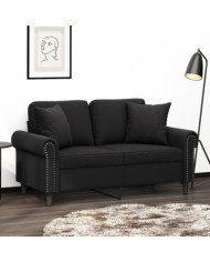 Coussins décoratifs lot de 2 Noir 40x40 cm Velours | Mobilier & Déco