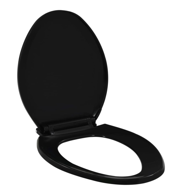 Abattant WC à fermeture en douceur Libération rapide Noir | Mobilier & Déco
