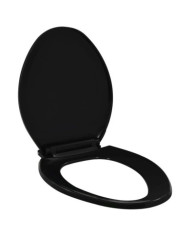 Abattant WC à fermeture en douceur Libération rapide Noir | Mobilier & Déco